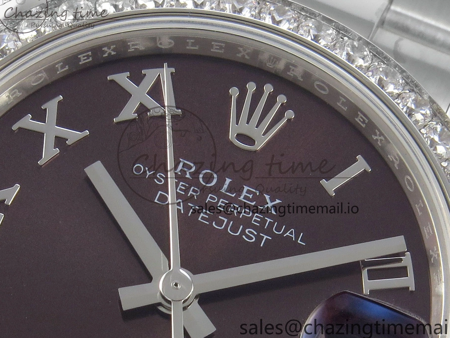 MiroTime 0118 SmoothTexture DateJust 31 278274 THBF 1:1 Best Edition 904L Steel Brown Roman Dial Diamonds Bezel on SS Oyster Bracelet HZ Cal. 26